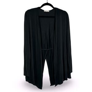 Le Lis Modal Cardigan Size Medium Made in USA Casual Comfy Neutral Boho Stretch